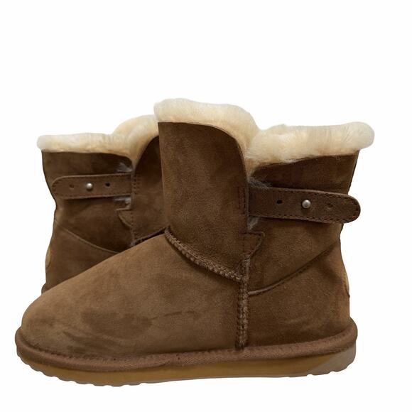 EMU Australia Womens Summerlands Sheepskin Suede Ankle Boots US 8 EU 39 Brown - Picture 8 of 12